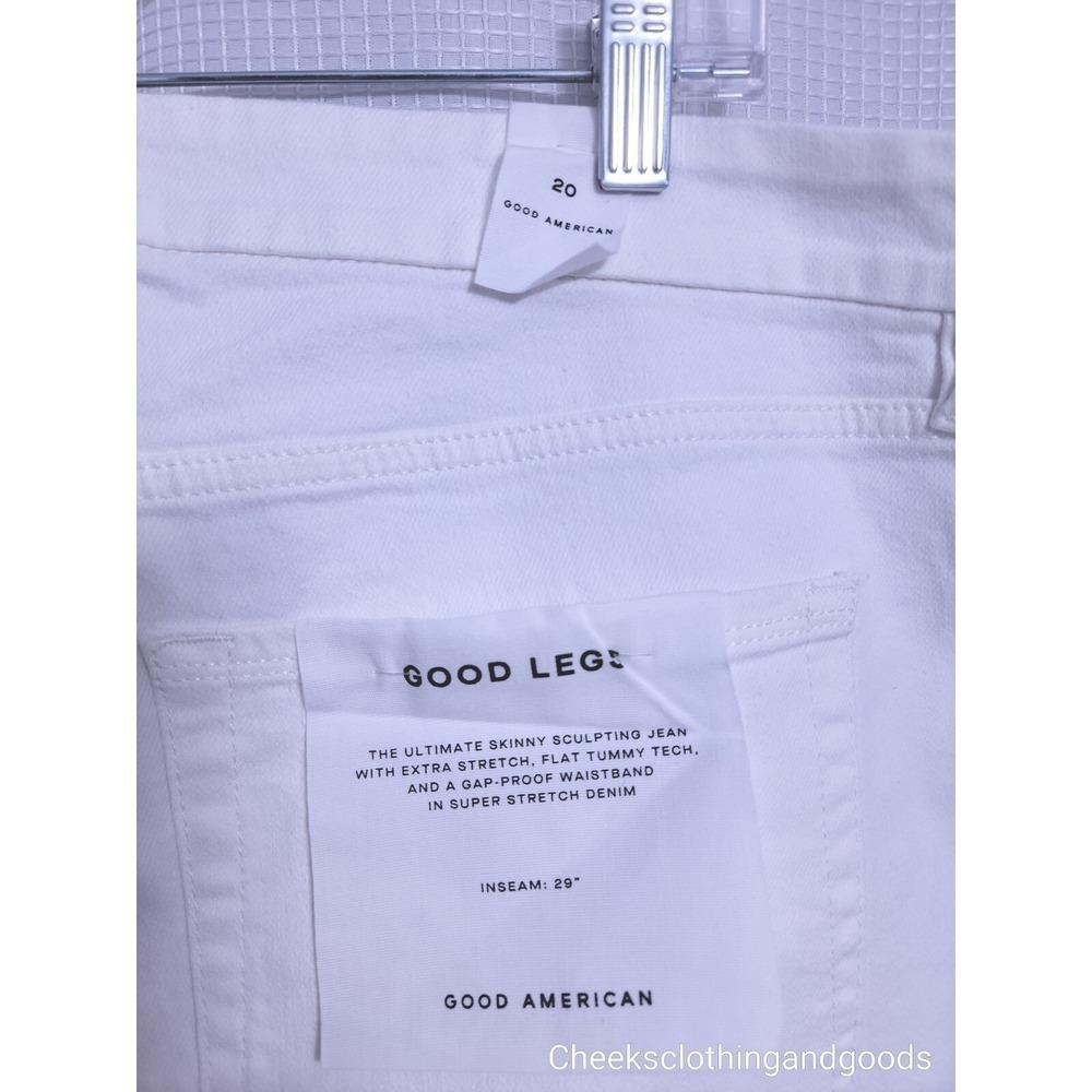 NWT Good American Good Legs Hi-Rise White Skinny Jeans Women's PLUS size 20 - Picture 6 of 10